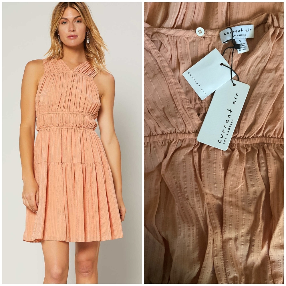 CURRENT AIR Anthro Gorgeous Vintage Apricot Short Dress - Picture 4 of 9